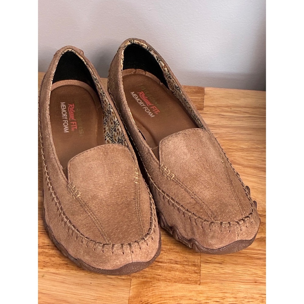 Skechers Brown Suede Moccasin Flats